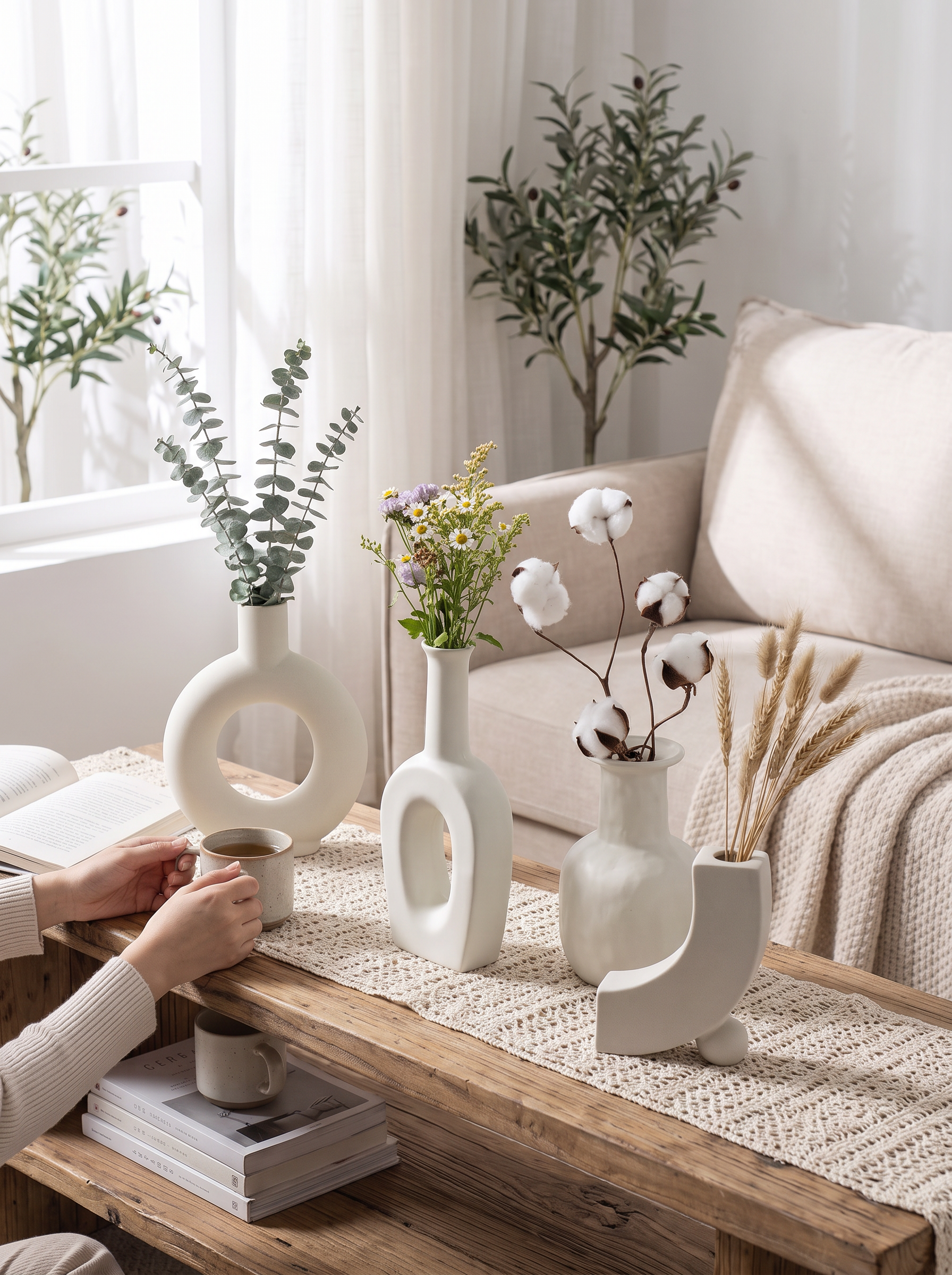 Nordic Ceramic Vase - A Moment To Breathe Out